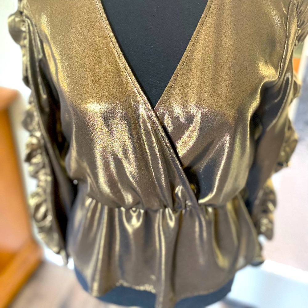 Zara Golden Top - New With Tag